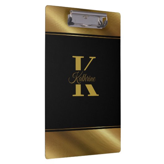 Monogram gepersonaliseerde gouden klembord (Rechts)