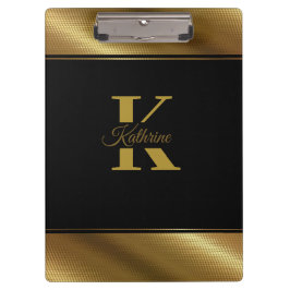 Monogram gepersonaliseerde gouden klembord