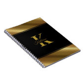 Monogram gepersonaliseerde gouden notitieboek (Rechterzijde)