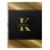 Monogram gepersonaliseerde gouden notitieboek (Voorkant)