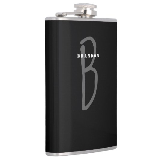 Monogram gepersonaliseerde Hip Flask voor mannen 8 Heupfles (Rechts)