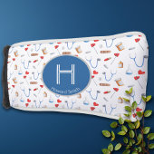 Monogram gepersonaliseerde instrumentele arts golfheadcover