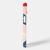 Monogram gepersonaliseerde kersen- en bladpatroon Case-Mate iPhone case (Achterkant / Rechts)