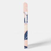 Monogram gepersonaliseerde kersen- en bladpatroon Case-Mate iPhone case (Achterkant / Links)