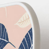 Monogram gepersonaliseerde kersen- en bladpatroon pickleball paddle (Links Detail)