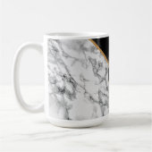 Monogram gepersonaliseerde Letter Marble Coffee Mo Koffiemok (Links)