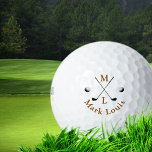 Monogram . gepersonaliseerde logo golfballen<br><div class="desc">Golf is een club- en kogelsport waarbij spelers verschillende clubs gebruiken om ballen in een reeks gaten te slaan op een koers in zo weinig mogelijk slagen. Dit is een stijlvol en monogrammerend ontwerp om uw ballen te identificeren en te onderscheiden</div>