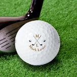 Monogram . gepersonaliseerde logo golfballen<br><div class="desc">Golf is een club- en balsport waarbij spelers verschillende clubs gebruiken om ballen in een reeks gaten op een baan te slaan in zo min mogelijk slagen. Dit is een stijlvol en monogrammatisch ontwerp om je ballen te identificeren en te onderscheiden... voor degenen onder u die verslaafd zijn aan golfballen......</div>