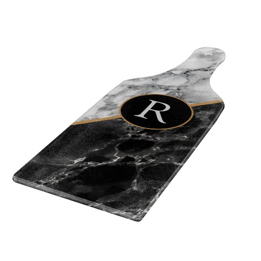 Monogram Gepersonaliseerde Marmeren Steen snijplan Snijplank (Hoek)