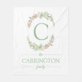 Monogram Gepersonaliseerde naam Fleece Deken (Voorkant)