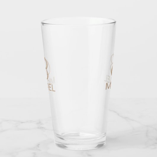 Monogram Gepersonaliseerde Naam Glas (Rechts)