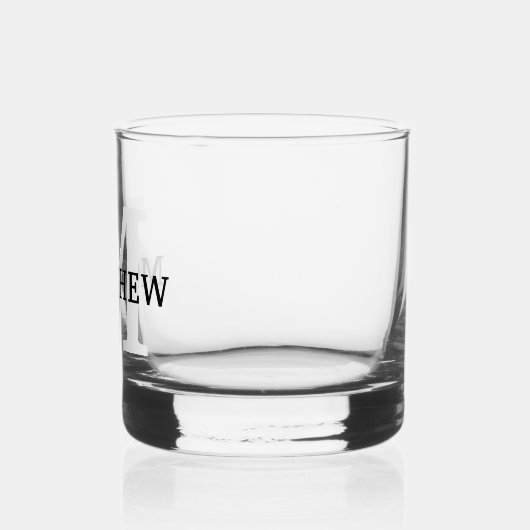 MONOGRAM GEPERSONALISEERDE NAAM INITIAAL CUSTOM WHISKY GLAS (Links)