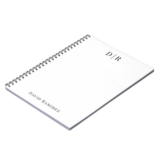 Monogram Gepersonaliseerde Naam Professioneel Mini Notitieboek (Linkerzijde)