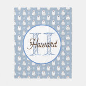 Monogram gepersonaliseerde polar beer fleece deken (Voorkant)