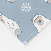 Monogram gepersonaliseerde polar beer fleece deken (Hoek)