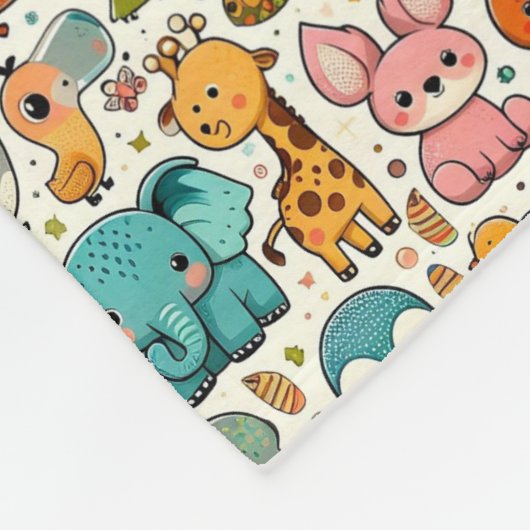 Monogram gepersonaliseerde regenboog fleece deken (Hoek)