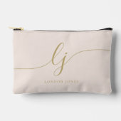 Monogram Gepersonaliseerde Roze Goud Initiaal Naam Etui (Voorkant)