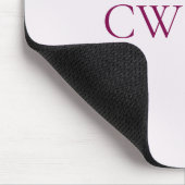 Monogram gepersonaliseerde roze Initiaal Muismat (Hoek)