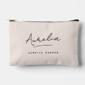 Monogram Gepersonaliseerde Roze Naam Handtekening Etui (Voorkant)