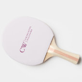 Monogram gepersonaliseerde roze Ping Pong Paddle Tafeltennisbatje (Zijkant)