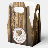 Monogram, gepersonaliseerde Rustic Wedding Party F Bedankdoosjes (Geopend)