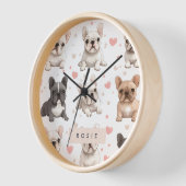 Monogram gepersonaliseerde Schattige Franse Bulldo (Hoek)
