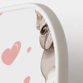 Monogram gepersonaliseerde Schattige Franse Bulldo Pickleball Paddle (Links Detail)