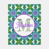 Monogram gepersonaliseerde schattige katten fleece (Voorkant)