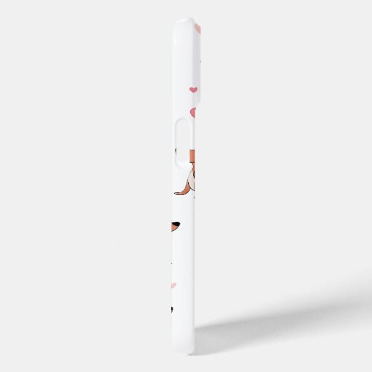 Monogram gepersonaliseerde Schattigee teckel hond Case-Mate iPhone Case (Achterkant / Rechts)