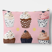 Monogram gepersonaliseerde Schattigee zoete cupcak Etui (Achterkant)