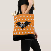 Monogram gepersonaliseerde trick or treat Hallowee Tote Bag (Dichtbij)
