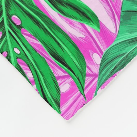 Monogram gepersonaliseerde tropische fleece deken (Hoek)