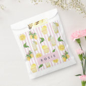 Monogram gepersonaliseerde Waterverf citroenen lim Bedankzakje (Gezegeld)