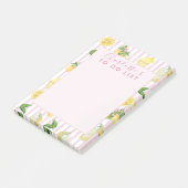 Monogram gepersonaliseerde Waterverf citroenen lim Post-it® Notes (Schuin)