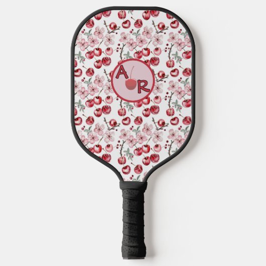 Monogram Gepersonaliseerde Waterverf Kersenbloesem Pickleball Paddle (Voorkant)
