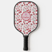 Monogram Gepersonaliseerde Waterverf Kersenbloesem Pickleball Paddle (Achterkant)