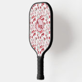Monogram Gepersonaliseerde Waterverf Kersenbloesem Pickleball Paddle (Links)