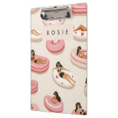 Monogram Gepersonaliseerde Zomer Zwembad Float Pat Klembord (Links)