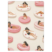 Monogram Gepersonaliseerde Zomer Zwembad Float Pat Klembord (Achterkant)