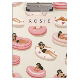 Monogram Gepersonaliseerde Zomer Zwembad Float Pat Klembord