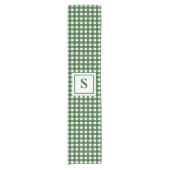 Monogram geruite Gingham Korte Tafelloper (Voorkant)