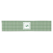 Monogram geruite Gingham Korte Tafelloper (Horizontaal)