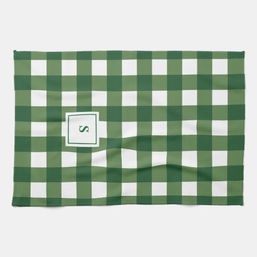 Monogram geruite Gingham Theedoek (Horizontaal)
