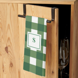 Monogram geruite Gingham Theedoek
