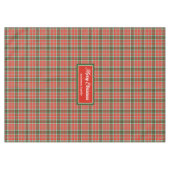 Monogram geruite tafelkleed rood groen Kerst chic (Voorkant (Horizontaal))