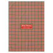 Monogram geruite tafelkleed rood groen Kerst chic (Voorkant)