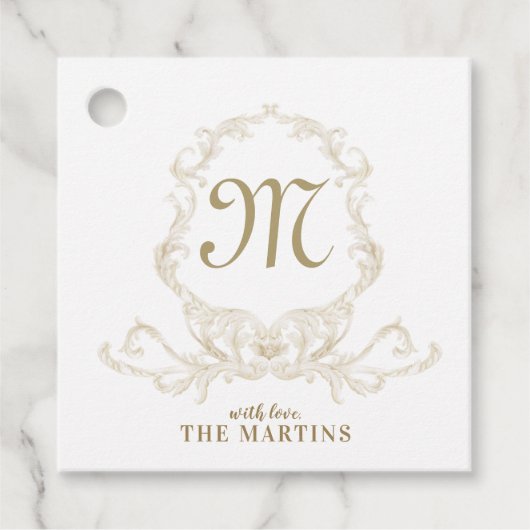 Monogram Geschenklabel Bedankjes Labels (Voorkant)