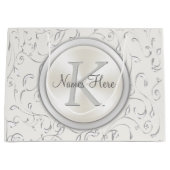 Monogram geschenktassen voor bruiloft of elke gele groot cadeauzakje (Voorkant)