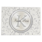 Monogram geschenktassen voor bruiloft of elke gele groot cadeauzakje (Achterkant)