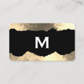 Monogram gescheurd glamour grunge visitekaartje (Voorkant)